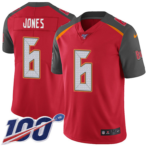 Buccaneers #6 Julio Jones Red Team Color Men's Stitched 100th Season Vapor Untouchable Limited Jersey cheap jerseys for sale - CheapJerseys.Shop