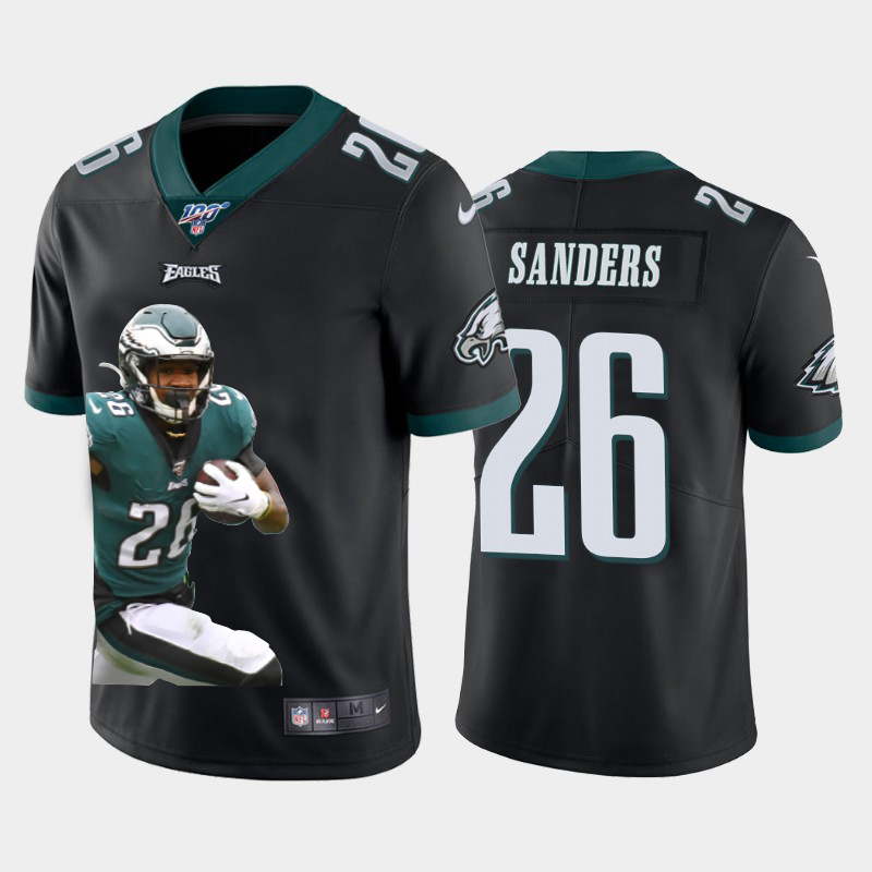 Philadelphia Eagles #26 Miles Sanders Team Hero Vapor Limited 100 Jersey Black cheap jerseys for sale - CheapJerseys.Shop
