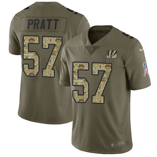 Cincinnati Bengals #57 Germaine Pratt Olive/Camo Men's Stitched Limited 2017 Salute To Service Jersey Men's cheap jerseys for sale - CheapJerseys.Shop