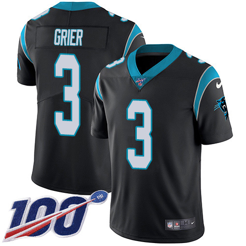 Carolina Panthers #3 Will Grier Black Team Color Men's Stitched 100th Season Vapor Untouchable Limited Jersey Men's cheap jerseys for sale - CheapJerseys.Shop