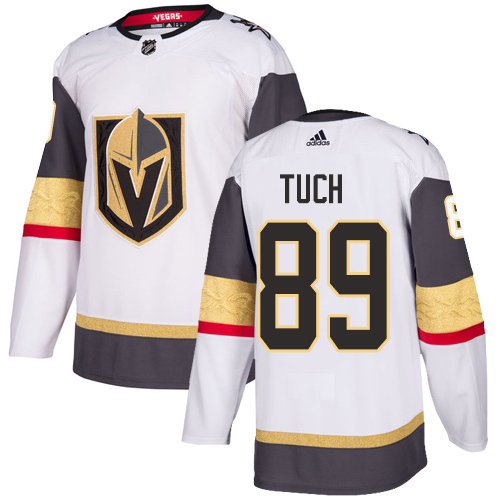 Golden Vegas Golden Knights #89 Alex Tuch White Road Authentic Stitched Jersey Men's cheap jerseys for sale - CheapJerseys.Shop