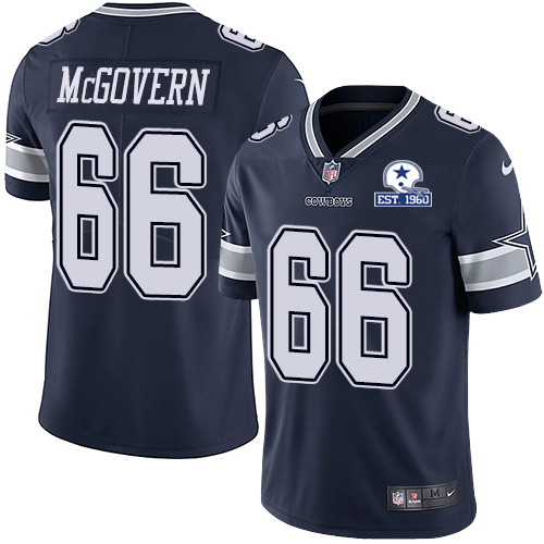 Dallas Cowboys #66 Connor McGovern Navy Blue Team Color Men's Stitched With Established In 1960 Patch Vapor Untouchable Limited Jersey Men's cheap jerseys for sale - CheapJerseys.Shop