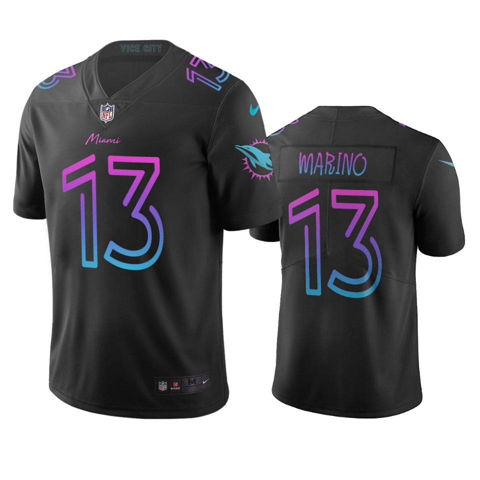 Miami Dolphins #13 Dan Marino Black Vapor Limited City Edition Jersey cheap jerseys for sale - CheapJerseys.Shop