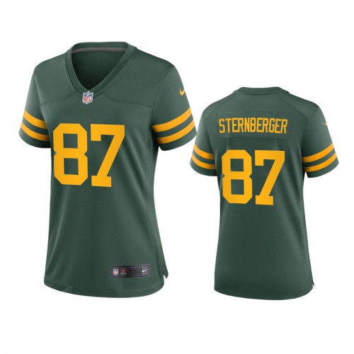 Green Bay Green Bay Packers #87 Jace Sternberger Women's Alternate Game Player Jersey - Green Womens cheap jerseys for sale - CheapJerseys.Shop
