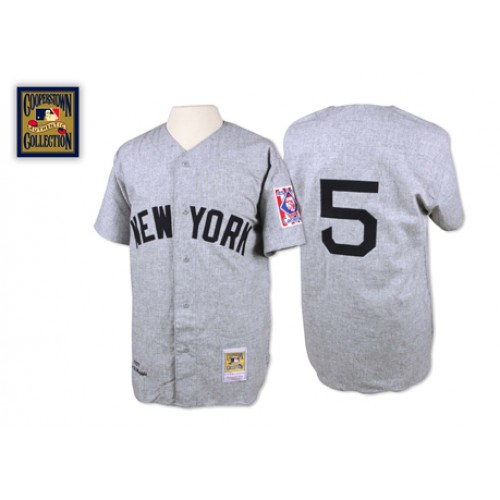 Mitchell And Ness 1939 New York Yankees #5 Joe DiMaggio Grey Stitched Jersey Men's cheap jerseys for sale - CheapJerseys.Shop