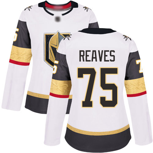 Golden Vegas Golden Knights #75 Ryan Reaves White Road Authentic Women's Stitched Jersey Womens cheap jerseys for sale - CheapJerseys.Shop