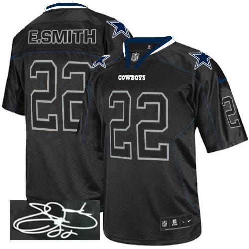 Cowboys #22 Emmitt Smith Lights Out Black Men's Stitched Elite Autographed Jersey cheap jerseys for sale - CheapJerseys.Shop