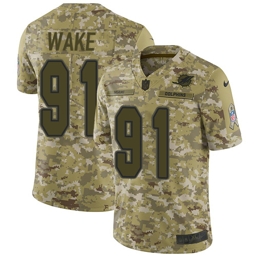 Miami Dolphins #91 Cameron Wake Camo Youth Stitched Limited 2018 Salute to Service Jersey Youth cheap jerseys for sale - CheapJerseys.Shop