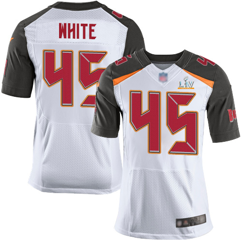 Buccaneers #45 Devin White White Men's Super Bowl LV Bound Stitched New Elite Jersey cheap jerseys for sale - CheapJerseys.Shop