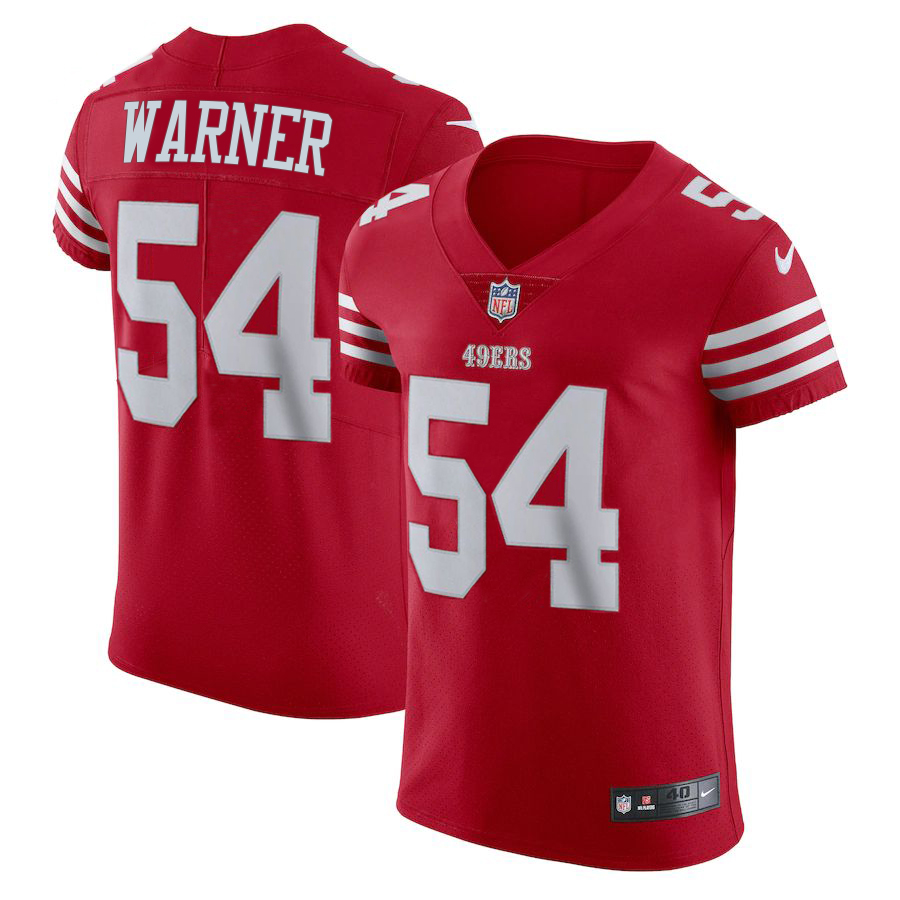 San Francisco 49ers #54 Fred Warner Scarlet Men's 2022-23 Authentic Stitched Vapor Untouchable Elite Jersey cheap jerseys for sale - CheapJerseys.Shop