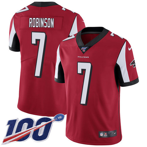 Falcons #7 Bijan Robinson Red Team Color Men's Stitched 100th Season Vapor Untouchable Limited Jersey cheap jerseys for sale - CheapJerseys.Shop