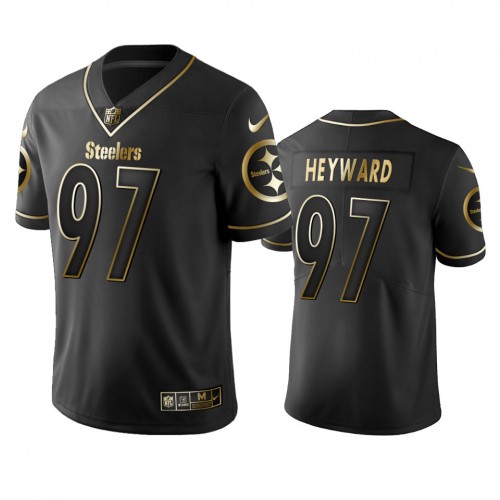 Pittsburgh Steelers #97 Cameron Heyward Black Golden Limited Edition Stitched Jersey Men's cheap jerseys for sale - CheapJerseys.Shop