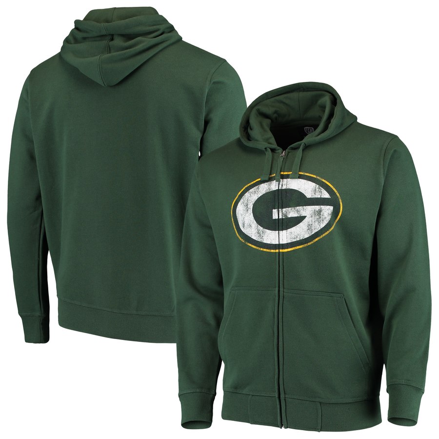 Green Bay Packers G-III Sports By Carl Banks Primary Logo Full-Zip Hoodie Green cheap jerseys for sale - CheapJerseys.Shop
