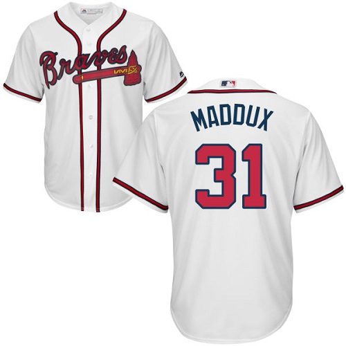 Atlanta Braves #31 Greg Maddux White Cool Base Stitched Youth Jersey Youth cheap jerseys for sale - CheapJerseys.Shop