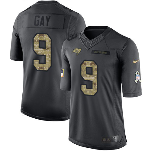 Tampa Bay Buccaneers #9 Matt Gay Black Men's Stitched Limited 2016 Salute to Service Jersey Men's cheap jerseys for sale - CheapJerseys.Shop