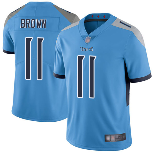 Tennessee Titans #11 A.J. Brown Light Blue Alternate Youth Stitched Vapor Untouchable Limited Jersey Youth cheap jerseys for sale - CheapJerseys.Shop