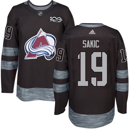 Colorado Avalanche #19 Joe Sakic Black 1917-2017 100th Anniversary Stitched Jersey Men's cheap jerseys for sale - CheapJerseys.Shop