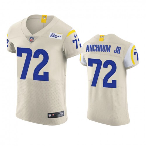 Los Angeles Los Angeles Rams #72 Tremayne Anchrum Jr. Men's Vapor Elite Player Jersey - Bone Men's cheap jerseys for sale - CheapJerseys.Shop