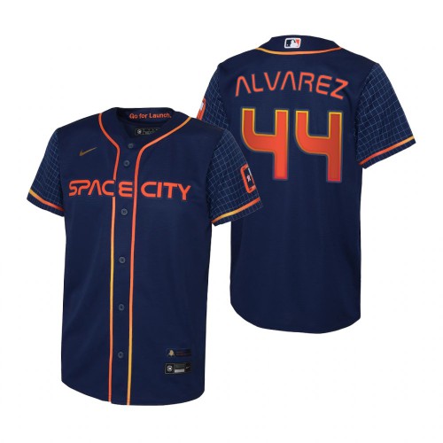 Houston Houston Astros #44 Yordan Alvarez Navy Youth 2022 City Connect Replica Jersey Youth cheap jerseys for sale - CheapJerseys.Shop