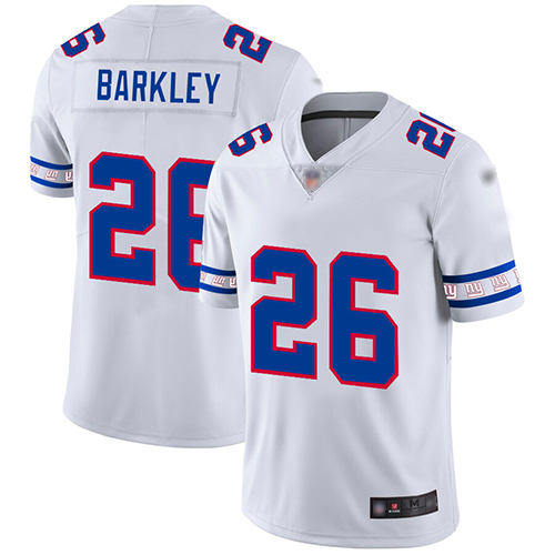 Giants #26 Saquon Barkley White Men's Stitched Limited Team Logo Fashion Jersey cheap jerseys for sale - CheapJerseys.Shop