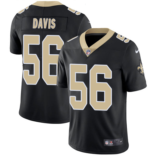 New Orleans Saints #56 DeMario Davis Black Team Color Men's Stitched Vapor Untouchable Limited Jersey Men's cheap jerseys for sale - CheapJerseys.Shop