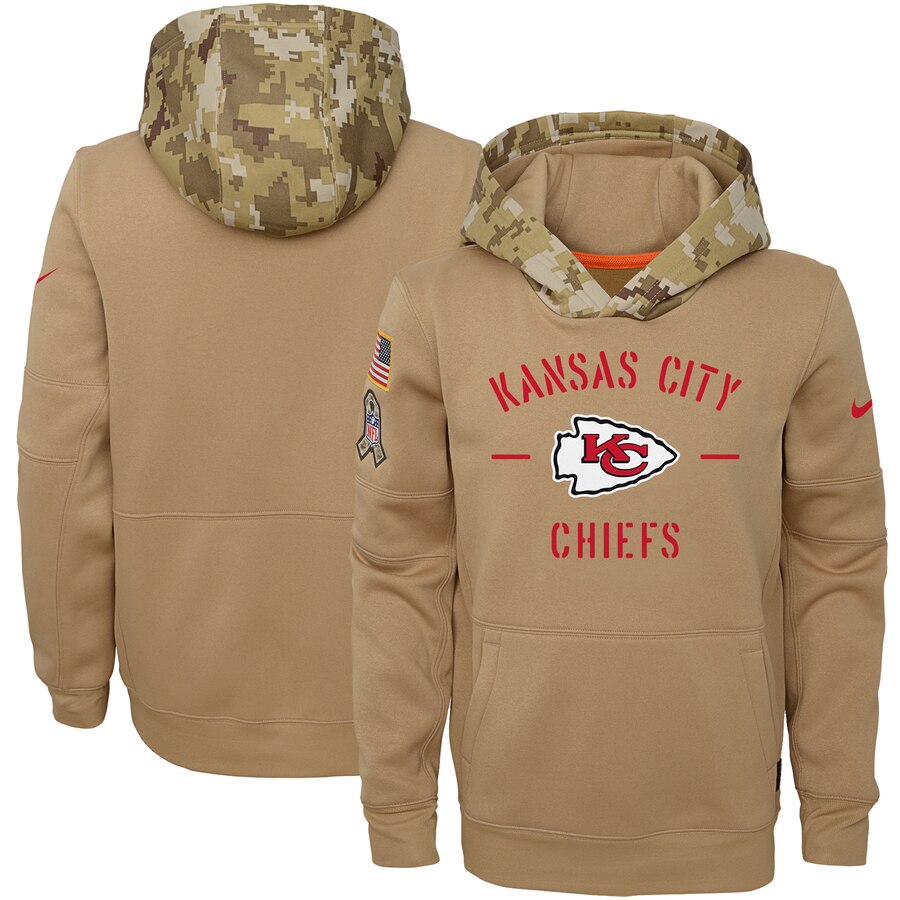 Youth Kansas City Chiefs Khaki 2019 Salute To Service Therma Pullover Hoodie cheap jerseys for sale - CheapJerseys.Shop