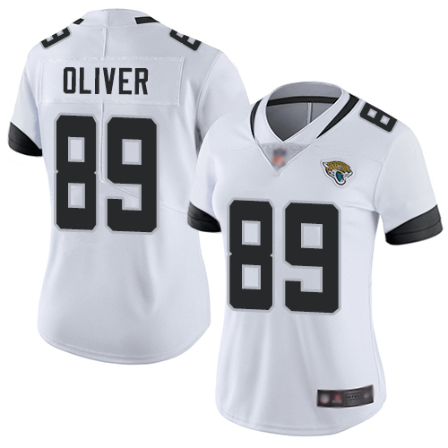 Jacksonville Jaguars #89 Josh Oliver White Women's Stitched Vapor Untouchable Limited Jersey Womens cheap jerseys for sale - CheapJerseys.Shop