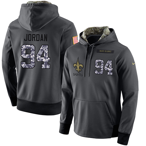 Men's New Orleans Saints #94 Cameron Jordan Stitched Black Anthracite Salute To Service Player Performance Hoodie cheap jerseys for sale - CheapJerseys.Shop