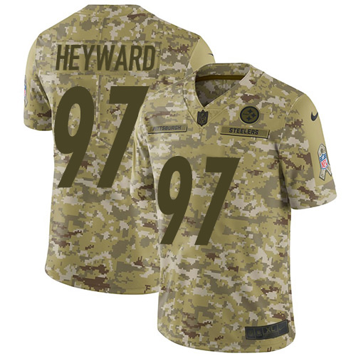 Pittsburgh Steelers #97 Cameron Heyward Camo Youth Stitched Limited 2018 Salute to Service Jersey Youth cheap jerseys for sale - CheapJerseys.Shop
