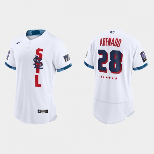 St.Louis St.Louis Cardinals #28 Nolan Arenado 2021 All Star Game Authentic White Jersey Men's cheap jerseys for sale - CheapJerseys.Shop