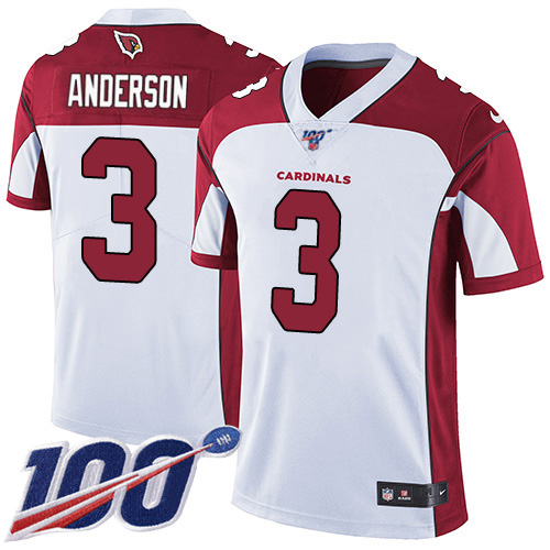 Cardinals #3 Drew Anderson White Men's Stitched 100th Season Vapor Limited Jersey cheap jerseys for sale - CheapJerseys.Shop