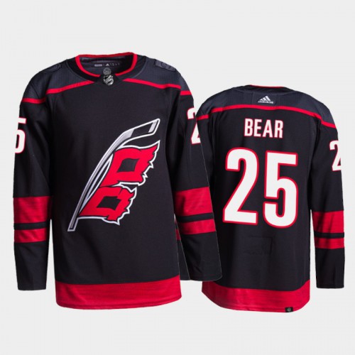 Carolina Hurricanes #25 Ethan Bear Men's 2021-22 Alternate Authentic Jersey - Black Men's cheap jerseys for sale - CheapJerseys.Shop
