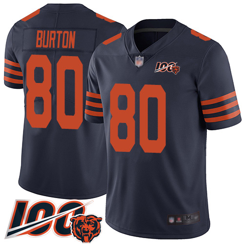 Chicago Bears #80 Trey Burton Navy Blue Alternate Men's Stitched 100th Season Vapor Limited Jersey Men's cheap jerseys for sale - CheapJerseys.Shop