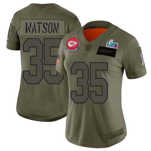 Chiefs #35 Jaylen Watson Camo Super Bowl LVII Patch Women's Stitched Limited 2019 Salute To Service Jersey cheap jerseys for sale - CheapJerseys.Shop