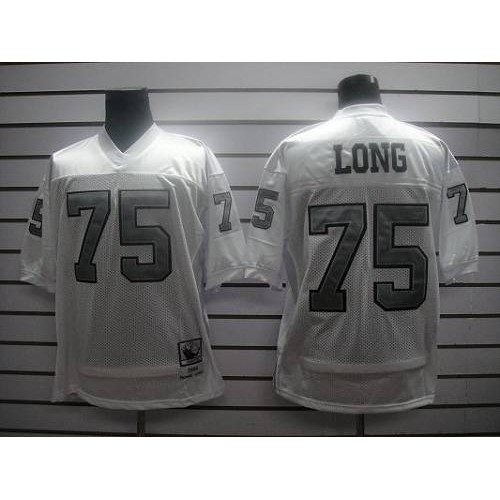 Mitchell and Ness Las Vegas Raiders #75 Howie Long White Silver No. Stitched Jersey Men's cheap jerseys for sale - CheapJerseys.Shop
