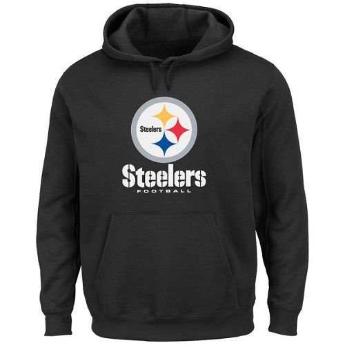 Men's Pittsburgh Steelers Black Critical Victory Pullover Hoodie cheap jerseys for sale - CheapJerseys.Shop