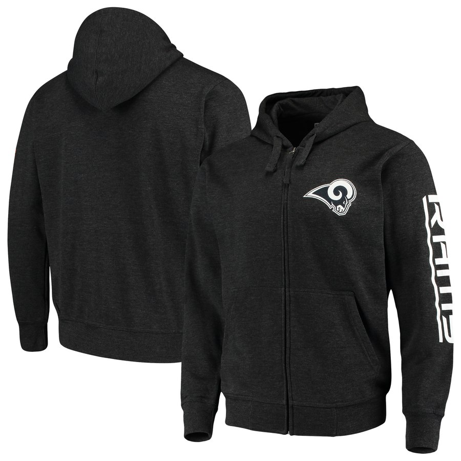 Los Angeles Rams G-III Sports By Carl Banks Post Route Full-Zip Hoodie Charcoal cheap jerseys for sale - CheapJerseys.Shop