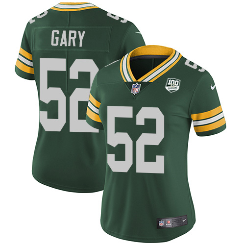 Green Bay Packers #52 Rashan Gary Green Team Color Women's 100th Season Stitched Vapor Untouchable Limited Jersey Womens cheap jerseys for sale - CheapJerseys.Shop