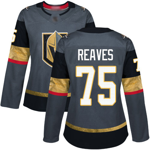 Golden Vegas Golden Knights #75 Ryan Reaves Grey Home Authentic Women's Stitched Jersey Womens cheap jerseys for sale - CheapJerseys.Shop