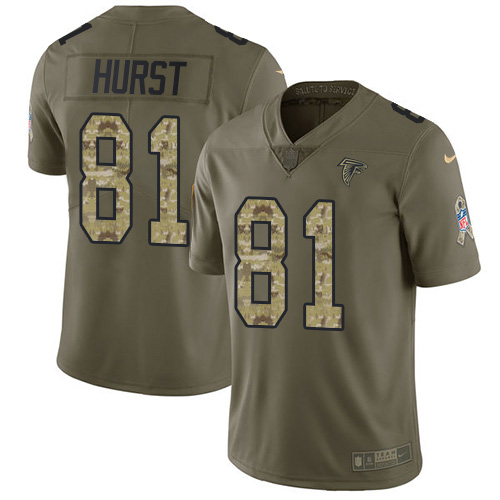 Atlanta Falcons #81 Hayden Hurst Olive/Camo Men's Stitched Limited 2017 Salute To Service Jersey Men's cheap jerseys for sale - CheapJerseys.Shop