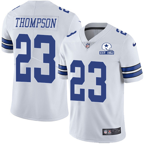 Dallas Cowboys #23 Darian Thompson White Men's Stitched With Established In 1960 Patch Vapor Untouchable Limited Jersey Men's cheap jerseys for sale - CheapJerseys.Shop