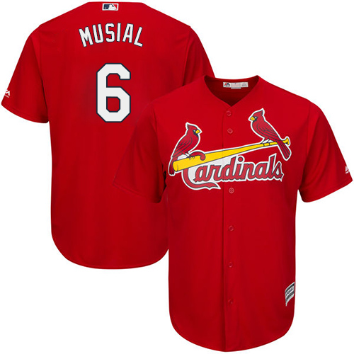 St.Louis Cardinals #6 Stan Musial Red Cool Base Stitched Youth Jersey Youth cheap jerseys for sale - CheapJerseys.Shop