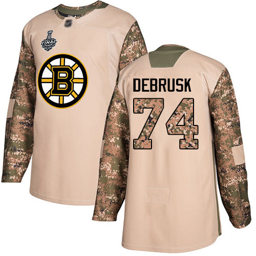 Boston Bruins #74 Jake DeBrusk Camo Authentic 2017 Veterans Day Stanley Cup Final Bound Stitched Jersey Men's cheap jerseys for sale - CheapJerseys.Shop