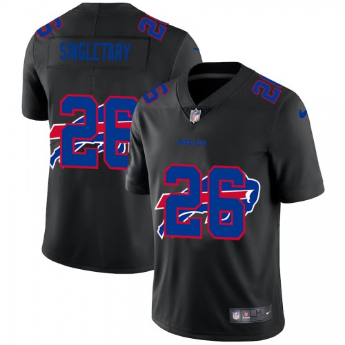 Buffalo Buffalo Bills #26 Devin Singletary Men's Team Logo Dual Overlap Limited Jersey Black Men's cheap jerseys for sale - CheapJerseys.Shop