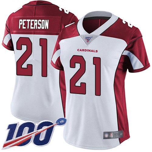 Cardinals #21 Patrick Peterson White Women's Stitched 100th Season Vapor Limited Jersey cheap jerseys for sale - CheapJerseys.Shop
