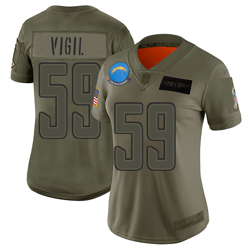 Los Angeles Chargers #59 Nick Vigil Camo Women's Stitched Limited 2019 Salute To Service Jersey Womens cheap jerseys for sale - CheapJerseys.Shop