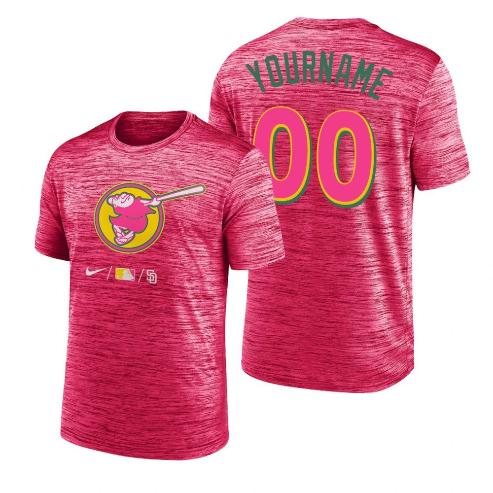 San Diego Padres Custom 2022 City Connect Men's T-Shirt - Pink cheap jerseys for sale - CheapJerseys.Shop