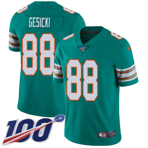 Dolphins #88 Mike Gesicki Aqua Green Alternate Youth Stitched 100th Season Vapor Untouchable Limited Jersey cheap jerseys for sale - CheapJerseys.Shop