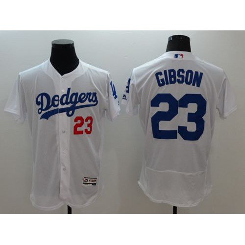 Los Angeles Dodgers #23 Kirk Gibson White Flexbase Authentic Collection Stitched Jersey Men's cheap jerseys for sale - CheapJerseys.Shop