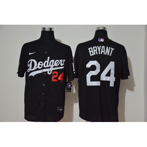 Los Angeles Los Angeles Dodgers #24 Kobe Bryant Men's Black Cool Base Jersey Men's cheap jerseys for sale - CheapJerseys.Shop